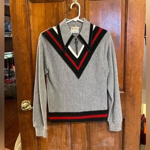 Men’s Vintage Andrew Mac Rae 1/4 Zip Sweater Small 100% Acrylic Nice Vtg Condit